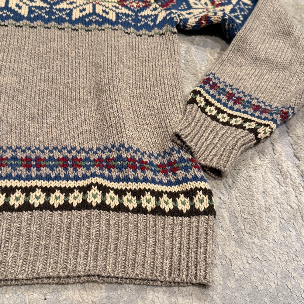 Men’s Ralph Lauren Snowflake Sweater Size Large in EUC‎ 100% Cotton - Picture 2 of 9